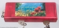 Preview: Schlüsselbrett Schlitz rot mit Blumenbild